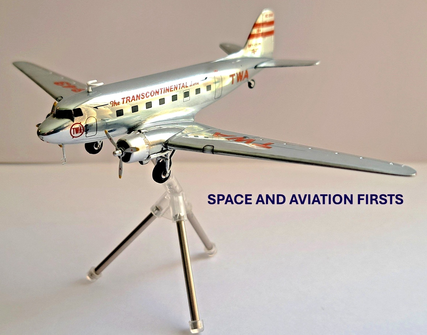 TWA: Trans World Airlines DC-3: NC1943; Exec. Style 1/200 Scale Diecast Model
