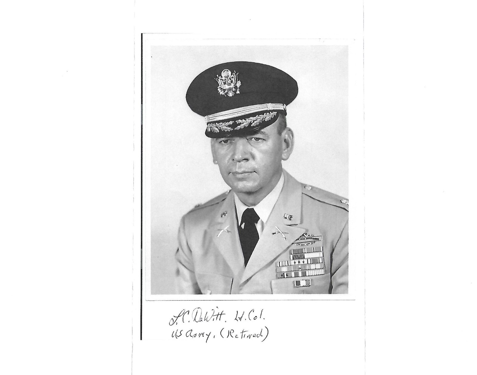 Leonard Dewitt signed 8x10 photo New Guinea Pacific Theater WW II Rare LOOK