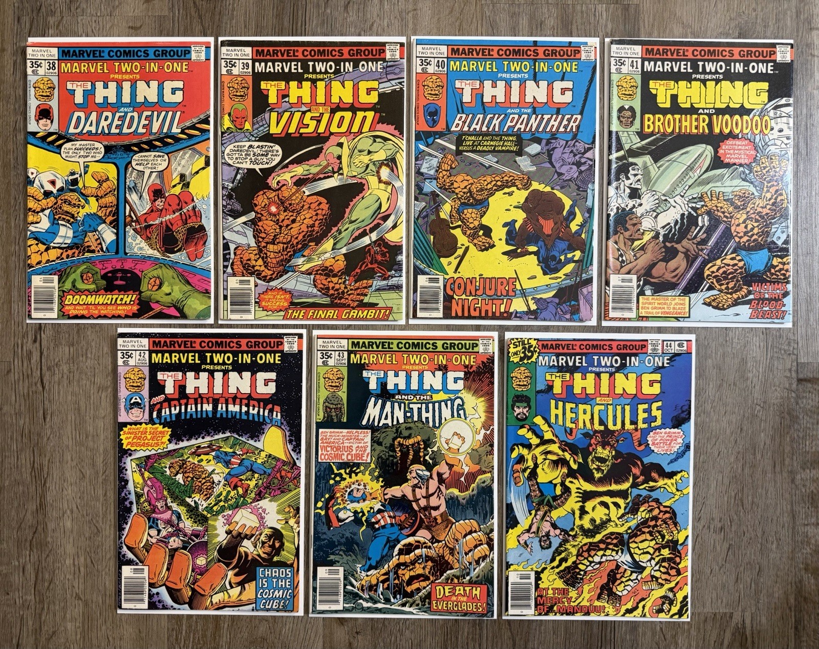 Marvel Two In One Comic Lot (7) - Issues 38, 39, 40, 41, 42, 43, 44 - Bronze Age Marvel Two In One Comic Lot (7) - Issues 38, 39, 40, 41, 42, 43, 44 - Bronze Age