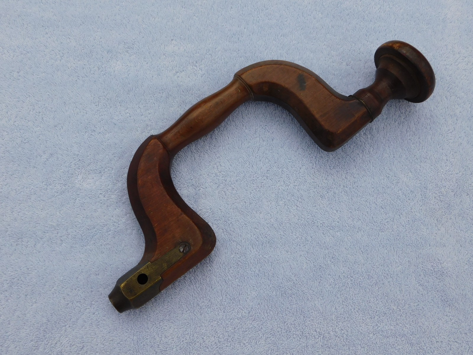 Vintage Early Wood Jointer\'s / Carpenter\'s Unplated Sheffield Brace Vintage Early Wood Jointer\'s / Carpenter\'s Unplated Sheffield Brace