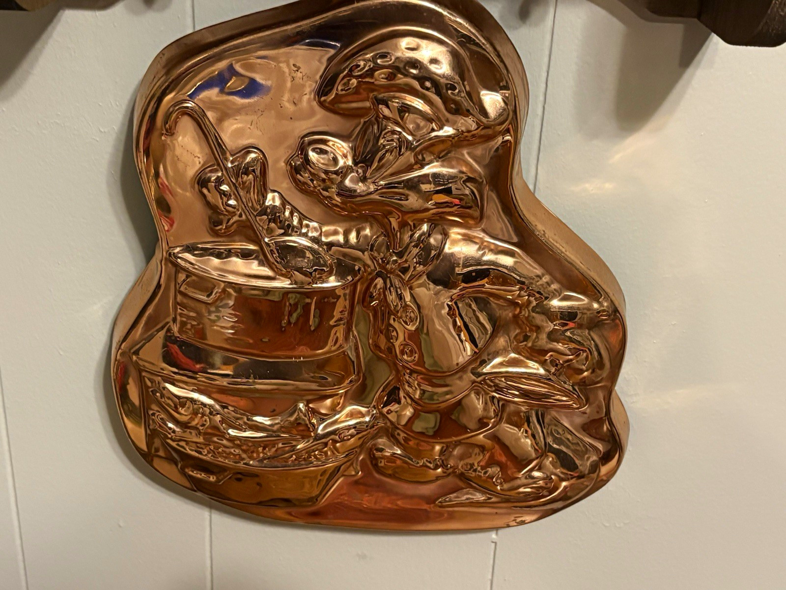 Vintage 1992 Warner Bros Sylvester Cat Chef Copper Mold Wall Plaque Decor Vintage 1992 Warner Bros Sylvester Cat Chef Copper Mold Wall Plaque Decor
