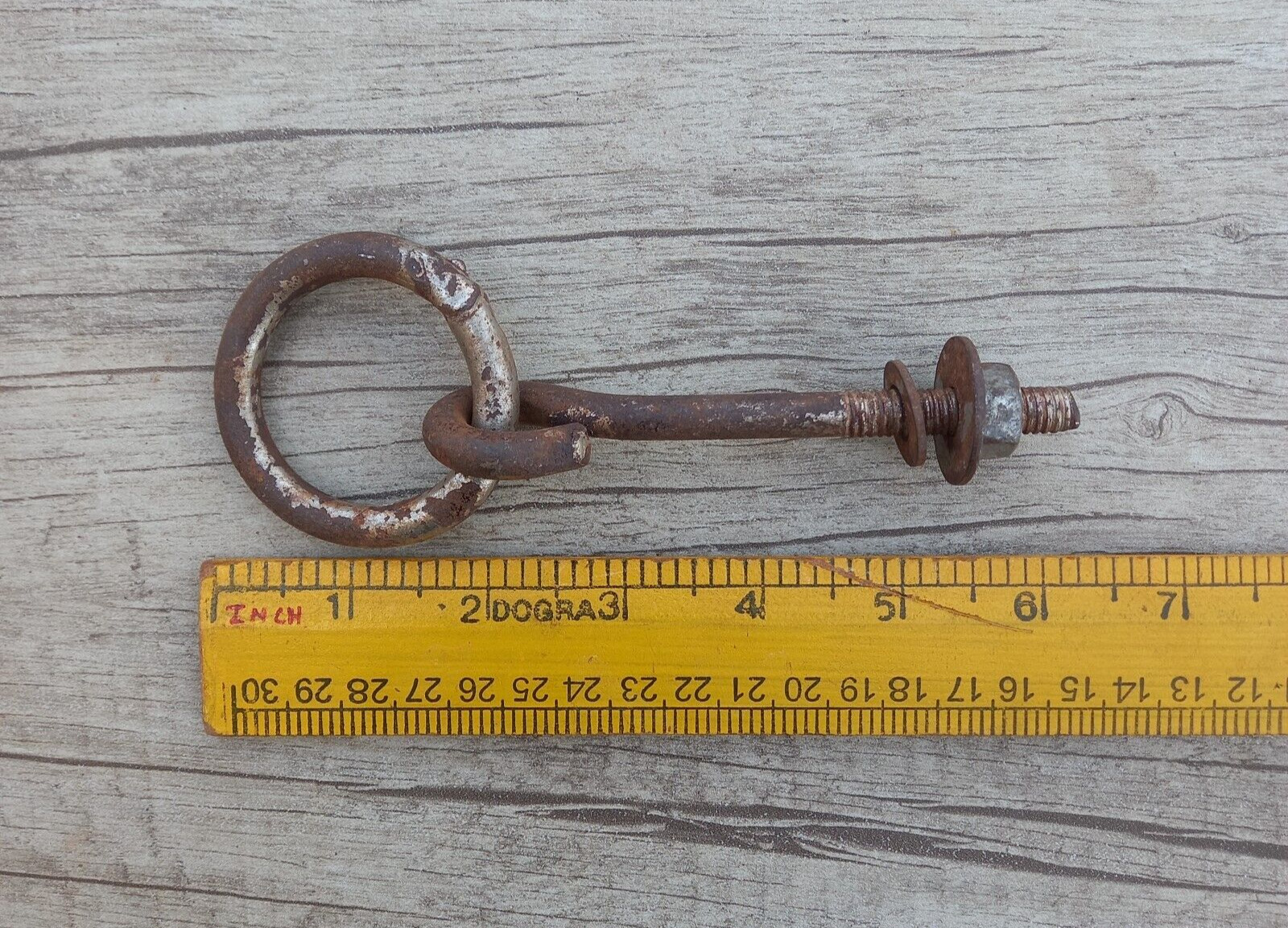 Antique Tether  horse Equestarian Stable Hitching Post Ring Antique farm 6.3\
