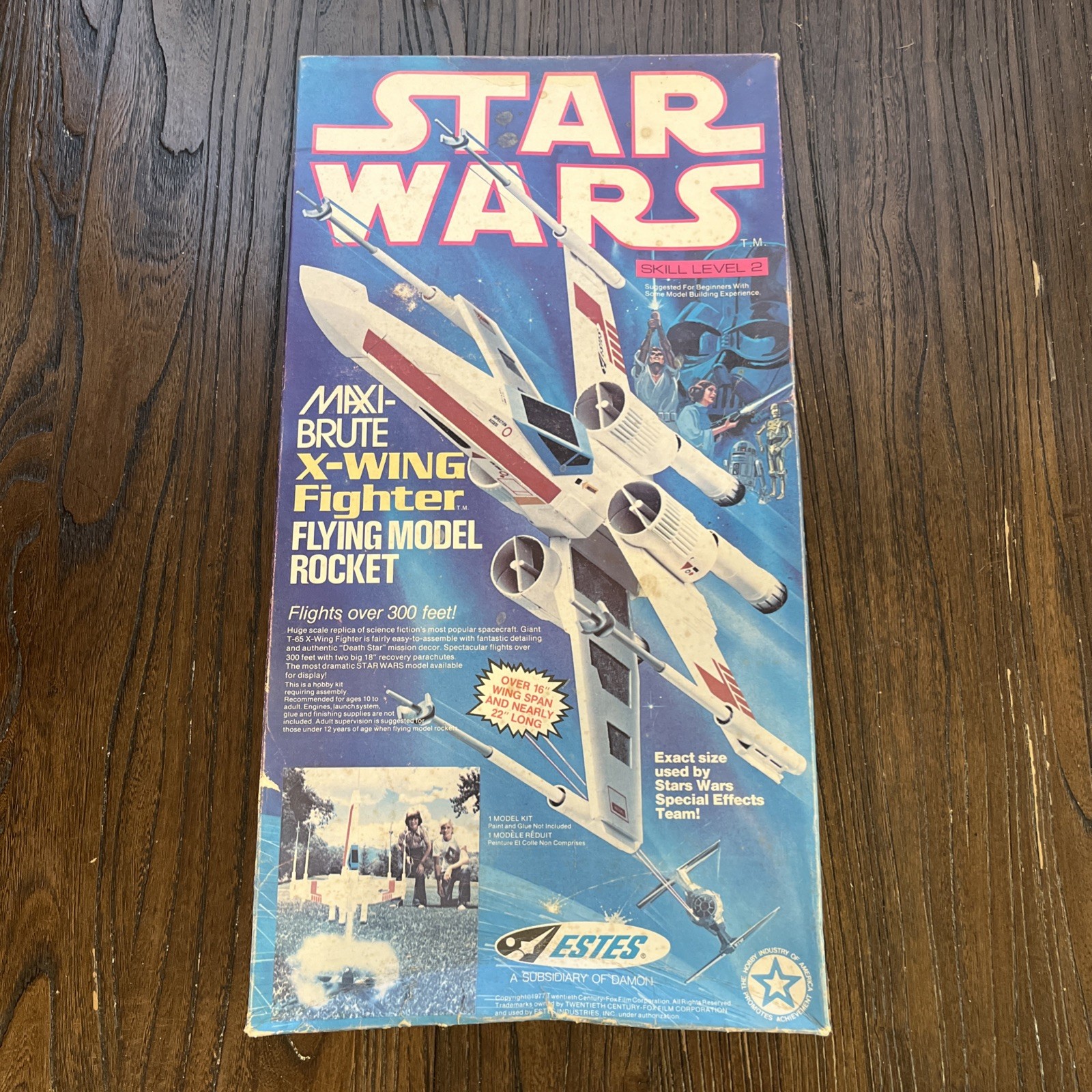 1977 Star Wars Maxi Brute X-Wing Fighter Flying Model Rocket Kit New Open Box