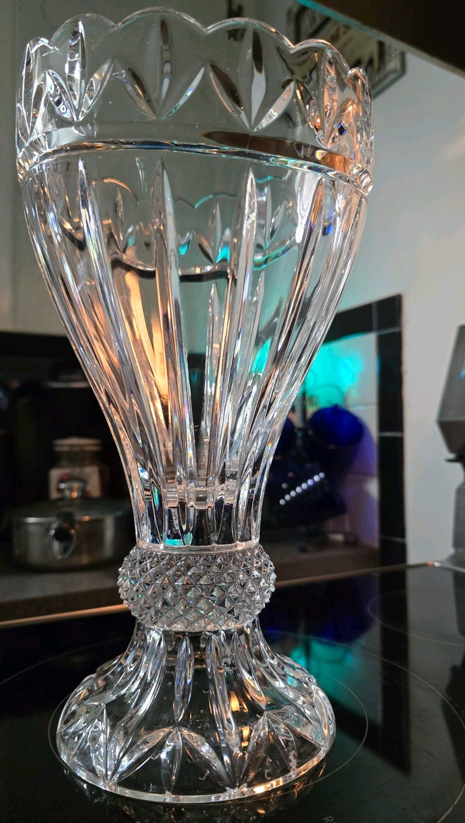 Shannon by Godinger Olympia 14 inch Vase 24% Lead Crystal