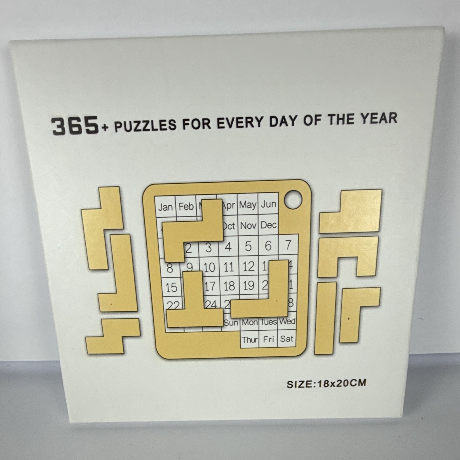 Daily Calendar Puzzle Wooden Jigsaw Board - 365+ Date Challenge Brain Teaser Daily Calendar Puzzle Wooden Jigsaw Board - 365+ Date Challenge Brain Teaser