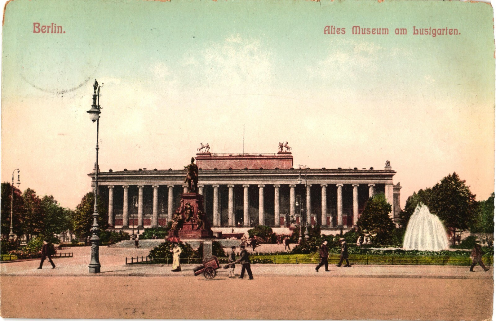 Berlin Germany Altes Museum at Lustgarten Undivided Back Postcard 1905 Posted