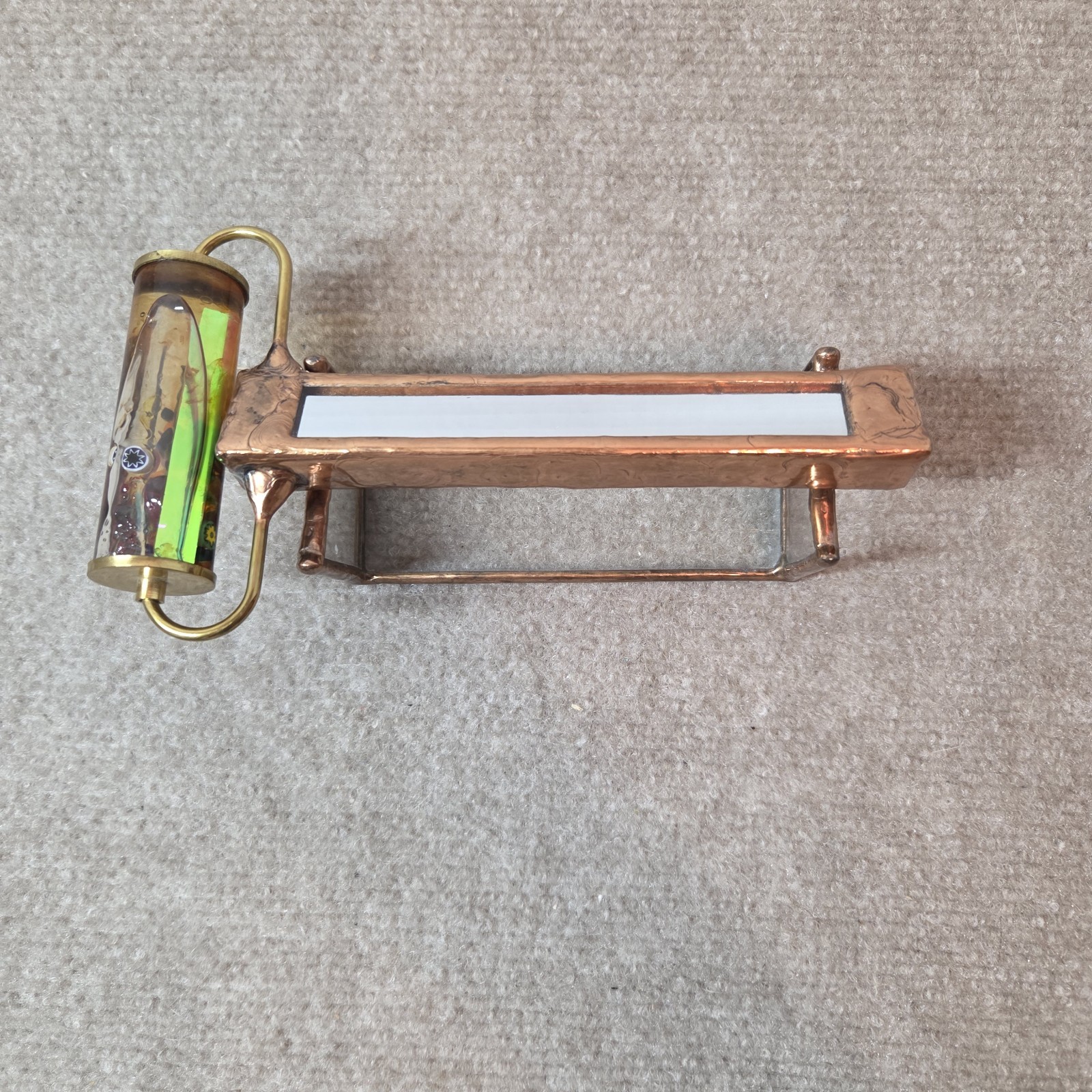 Vintage Artisan Handmade Kaleidoscope Rolla Scope in Copper 1980\'s