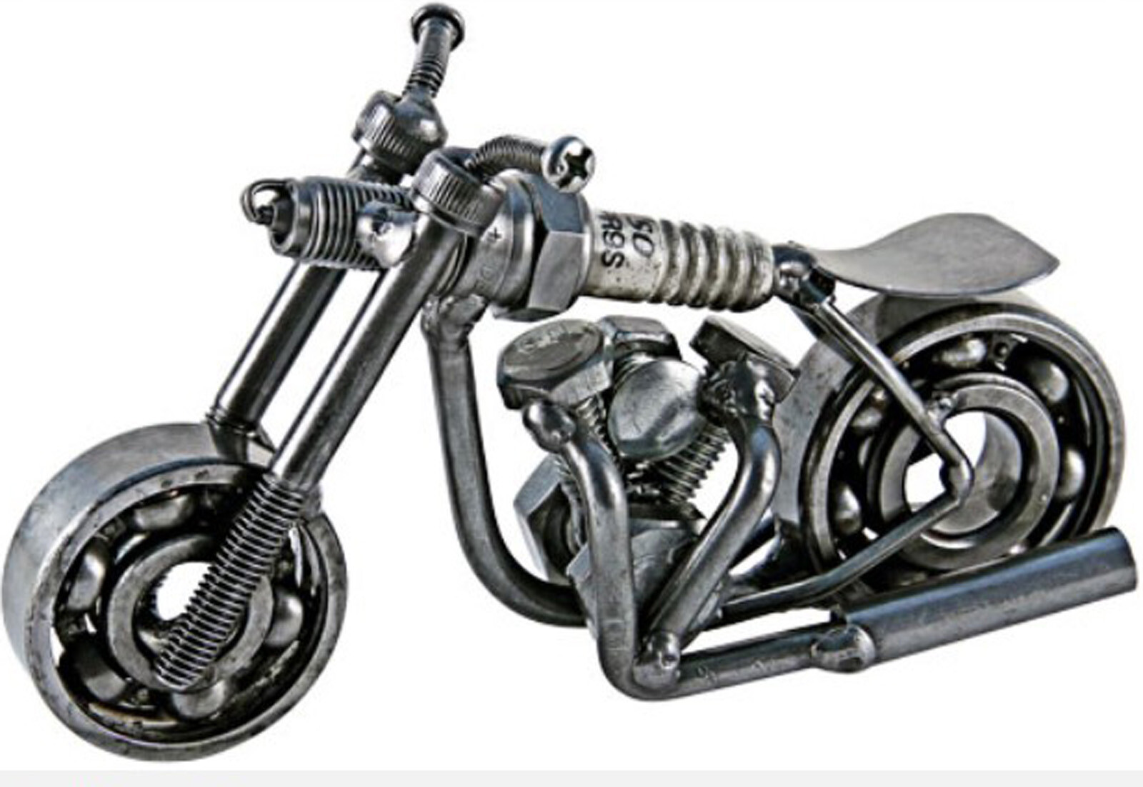 Small Motorcycle Hand Crafted Recycled Metal Art Sculpture Figurine  