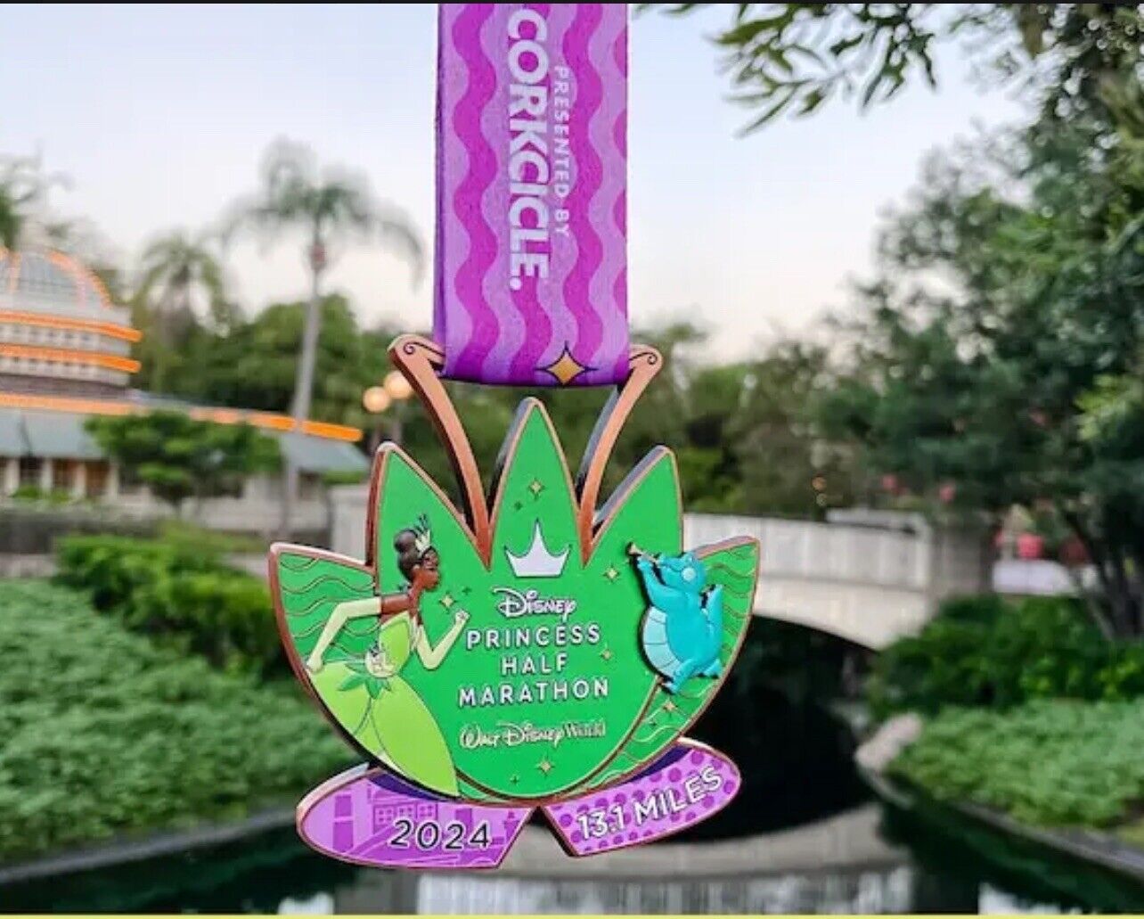 2024 Run Disney Princess 1/2 Marathon Medal Tiana New Rare Collectible