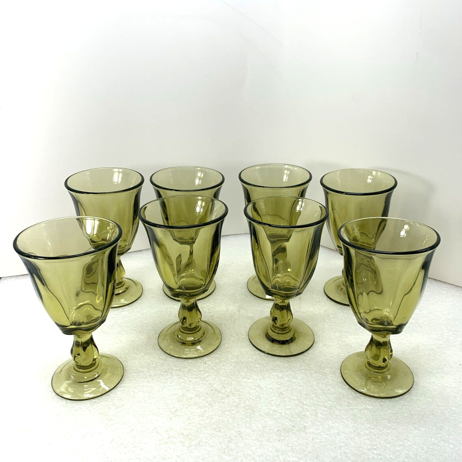 Tiffin Franciscan Canterbury Greenbriar Water Wine Glass Goblet Cup, Set of 8