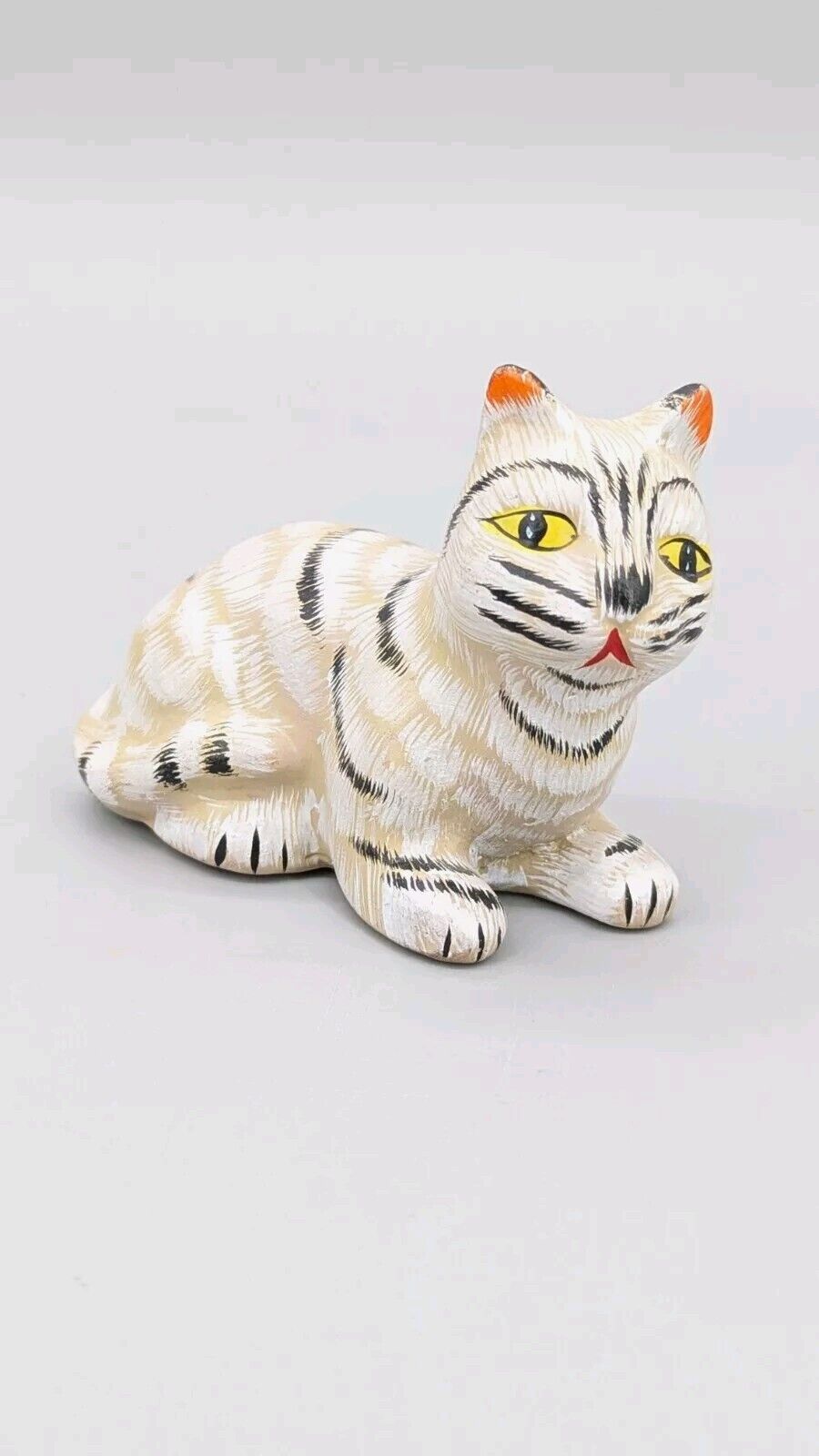 Japan Vintage Ceramic Porcelain Hand Painted Cat Statue Figure 4\