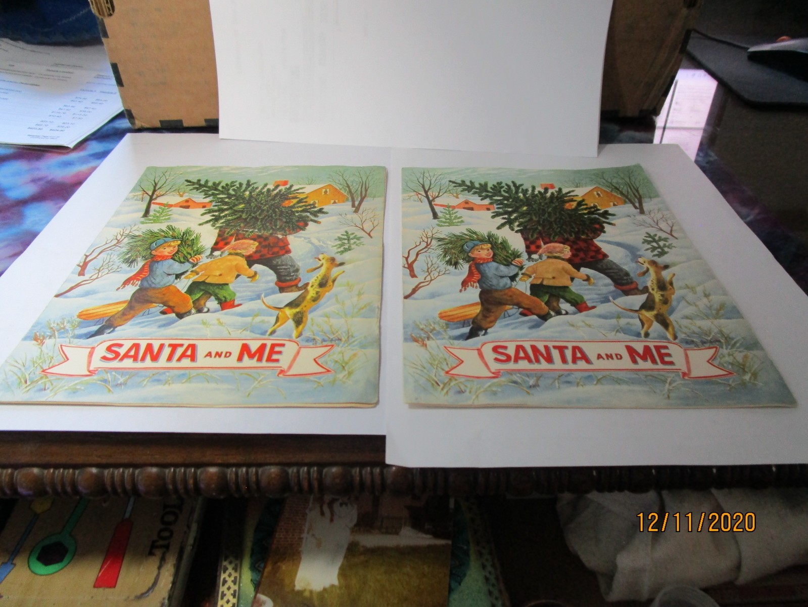 2- Vintage Christmas Cards  \