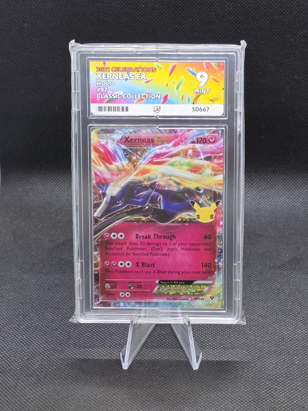 ACE 9 Xerneas EX 97/146 | Celebrations Classic Collection Holo | NOT PSA
