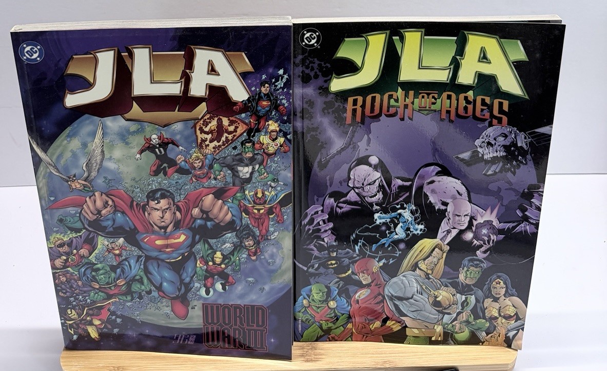 JLA ROCK OF AGES WORLD WAR III TPB LOT DC COMICS GRANT MORRISON SUPERMAN VF-/+