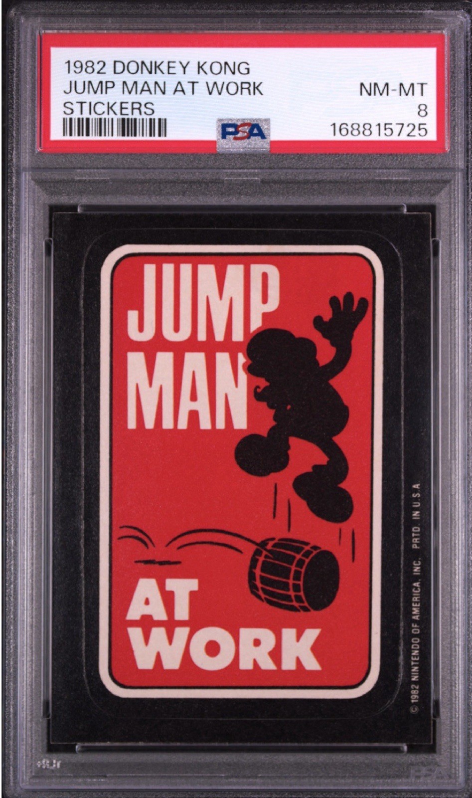 1982 Donkey Kong Jump Man at Work PSA 8 Mario RC Rookie 🔥 Nintendo