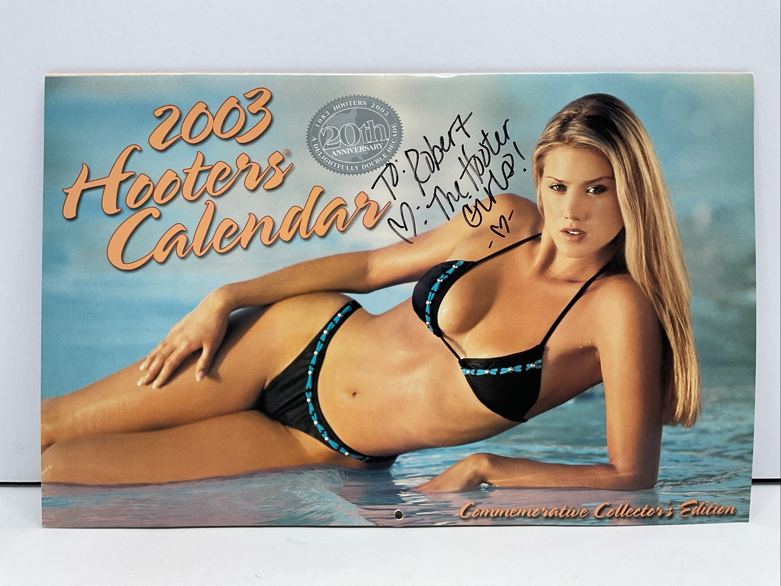 HOOTERS Calendar 2003 With One Cover Dedication And Three Signatures C03 HOOTERS Calendar 2003 With One Cover Dedication And Three Signatures C03
