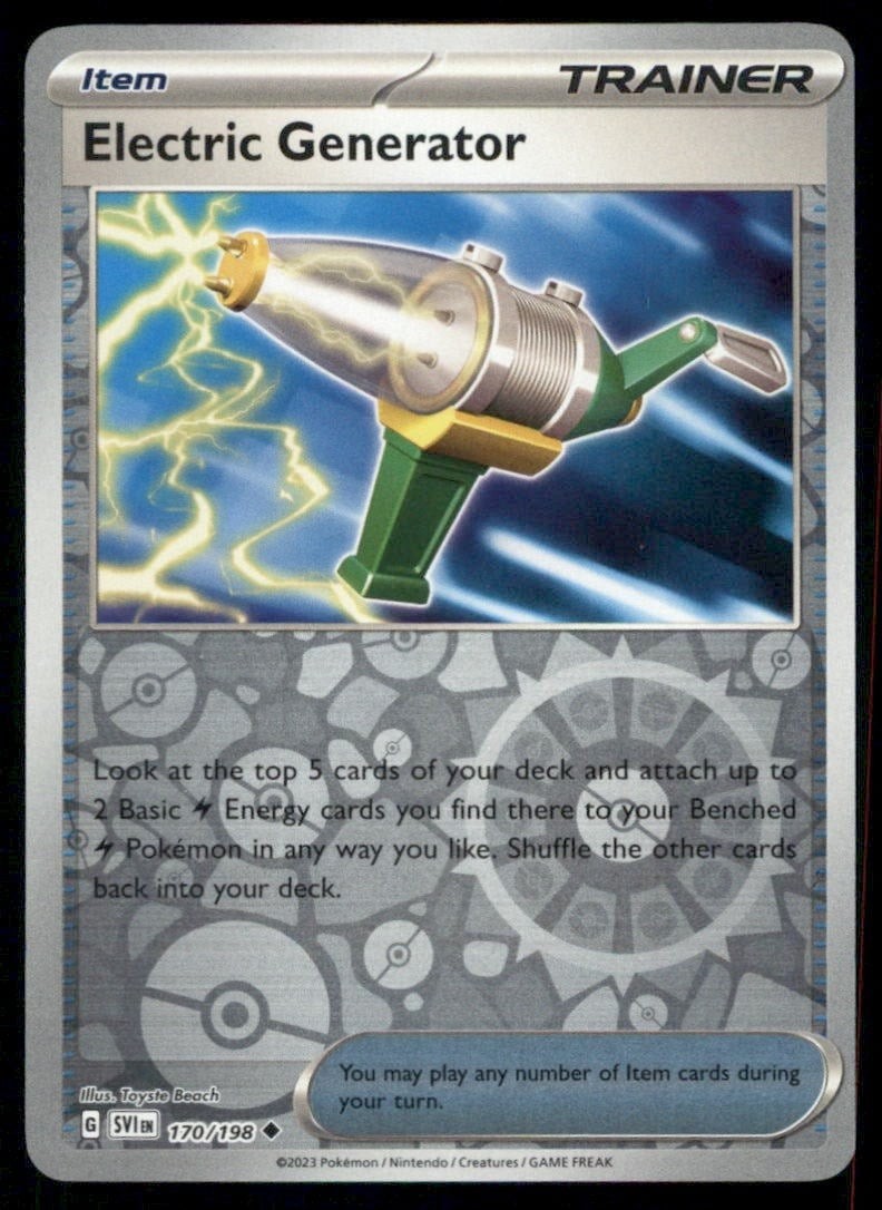 Pokemon TCG Electric Generator - Scarlet & Violet 170 - Near Mint or Better