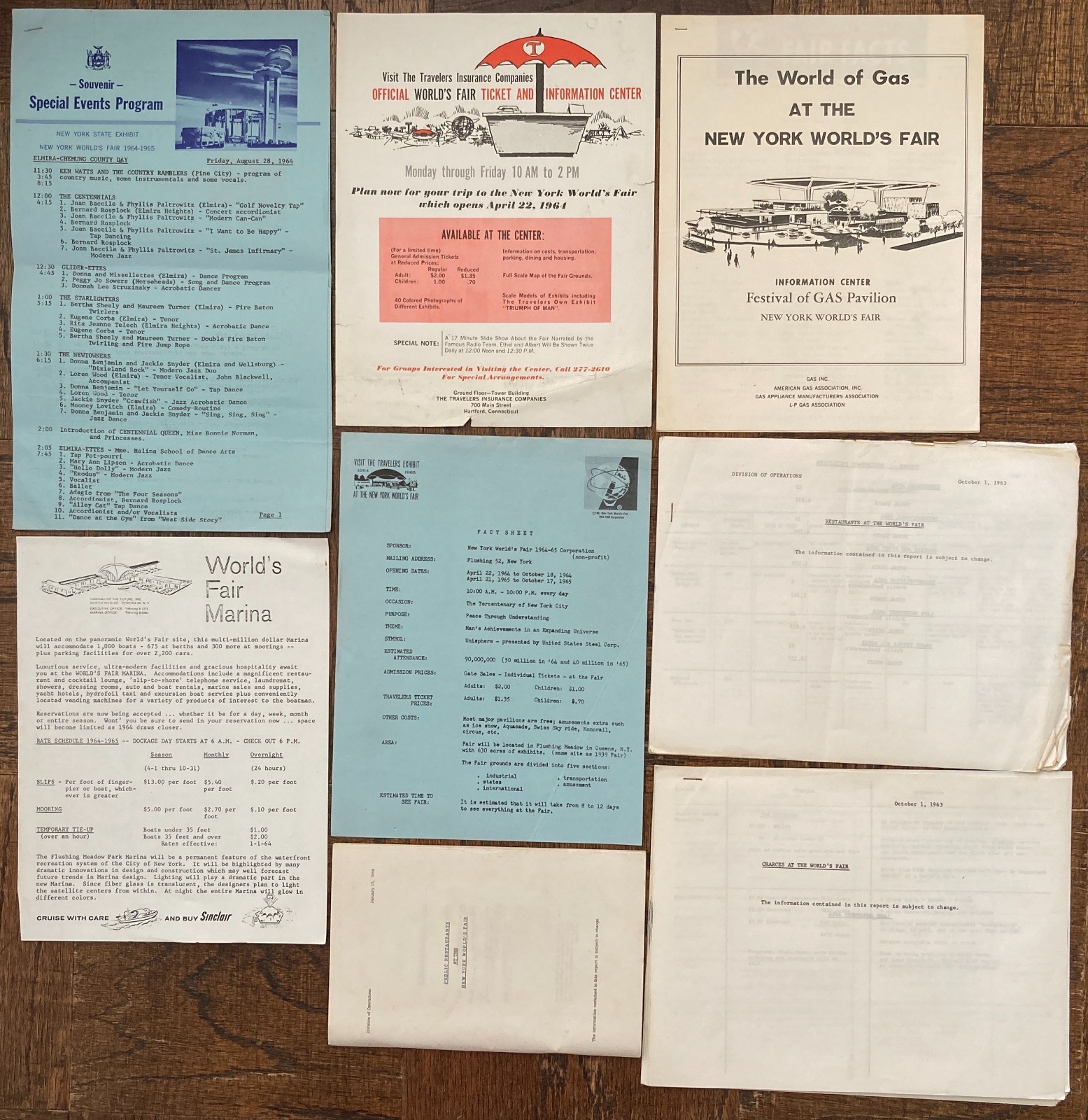 Vintage 1964 Worlds Fair Unpublished Press Info Operations Ephemera Promo Flyers