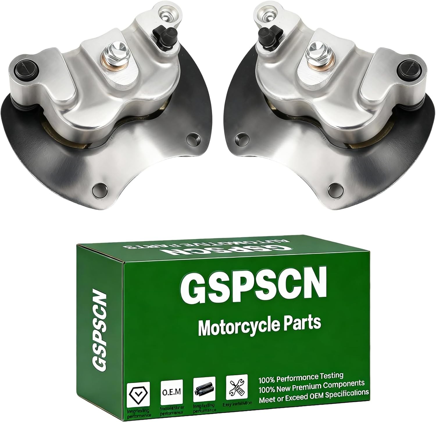 GSPSCN 2Pcs Rear Left Right Brake Calipers w/Pads & Bracket for Polaris RZR X... GSPSCN 2Pcs Rear Left Right Brake Calipers w/Pads & Bracket for Polaris RZR X...