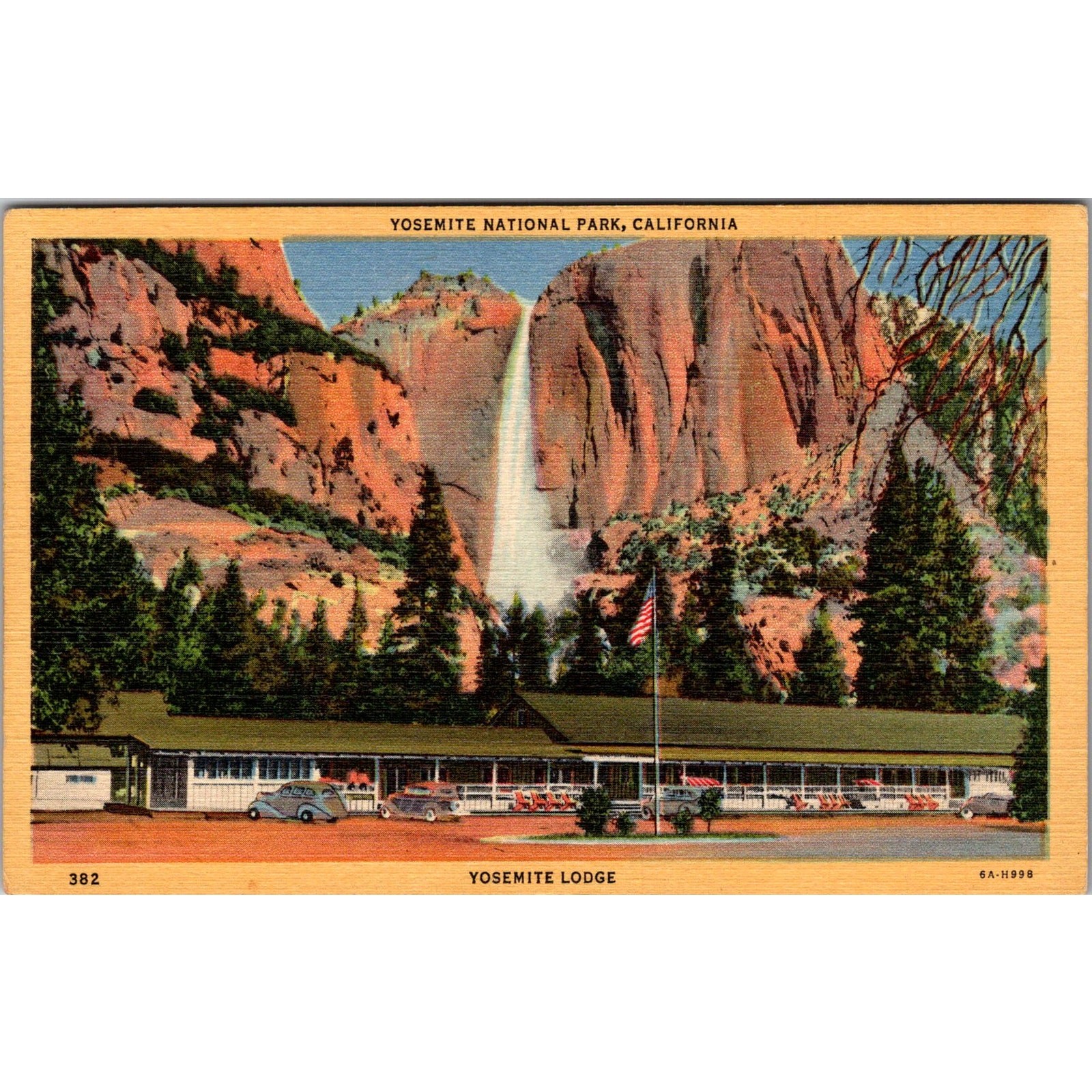 Yosemite Lodge Yosemite National Park California Vintage Postcard SPM4