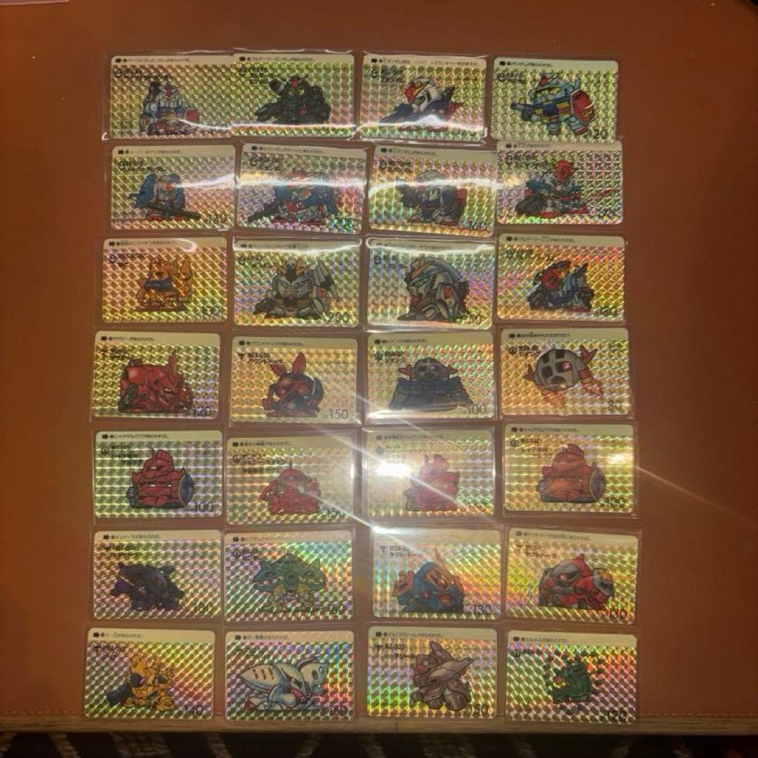 1988 SD Gundam Carddass Holographic Card Large Lot Vintage Used