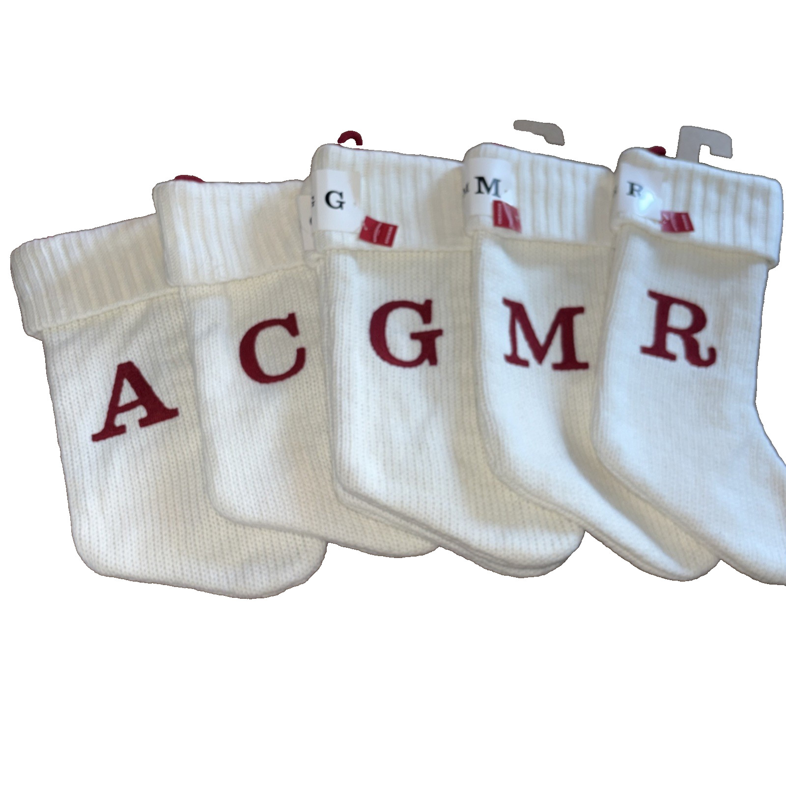 Target Wondershop Cream Initial Christmas Stocking Monogram Choose Letter NWT Target Wondershop Cream Initial Christmas Stocking Monogram Choose Letter NWT