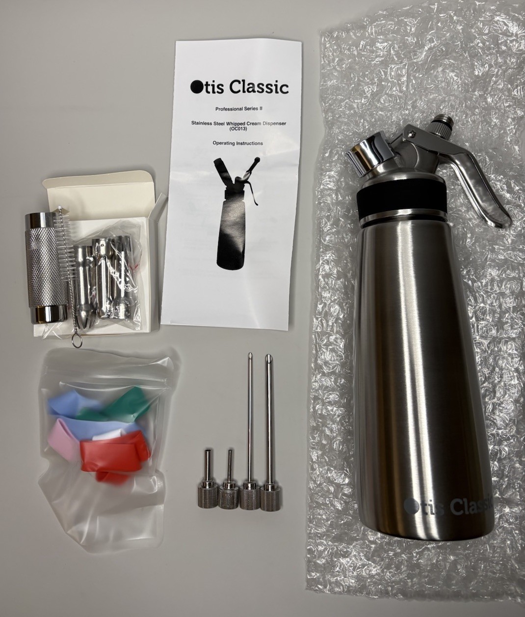 Otis Classic 304 Stainless Steel Whipped Cream Dispenser, 500ml