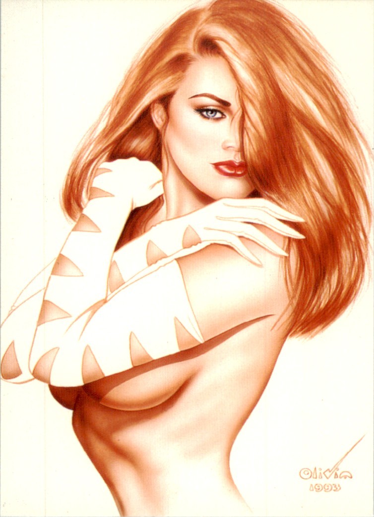 1994 Comic Images Olivia 3 Ladies Leather & Lace Promo The Undisputed Quee