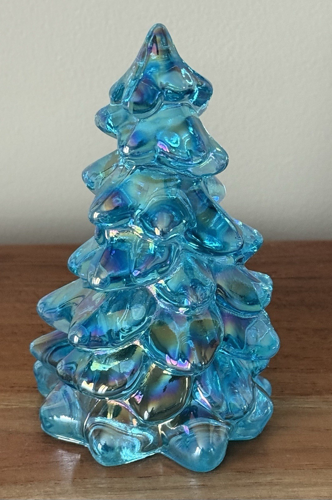 Mosser Glass USA Christmas Tree - BUFFETT BLUE CARNIVAL - 5.5