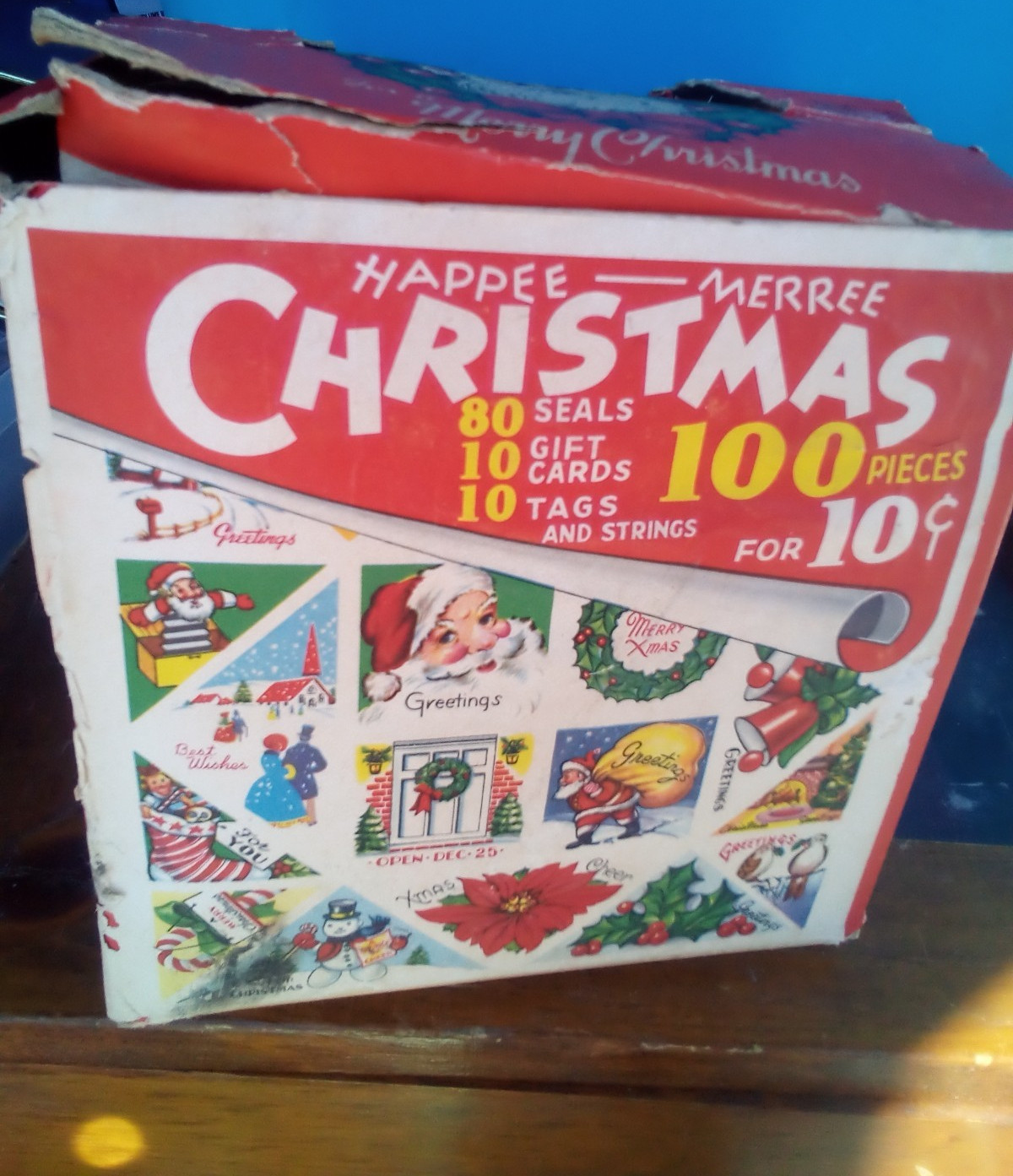 Vintage 1946 Happee-Merree Christmas Seals & Tags Set -(50) sealed packs RARE Vintage 1946 Happee-Merree Christmas Seals & Tags Set -(50) sealed packs RARE