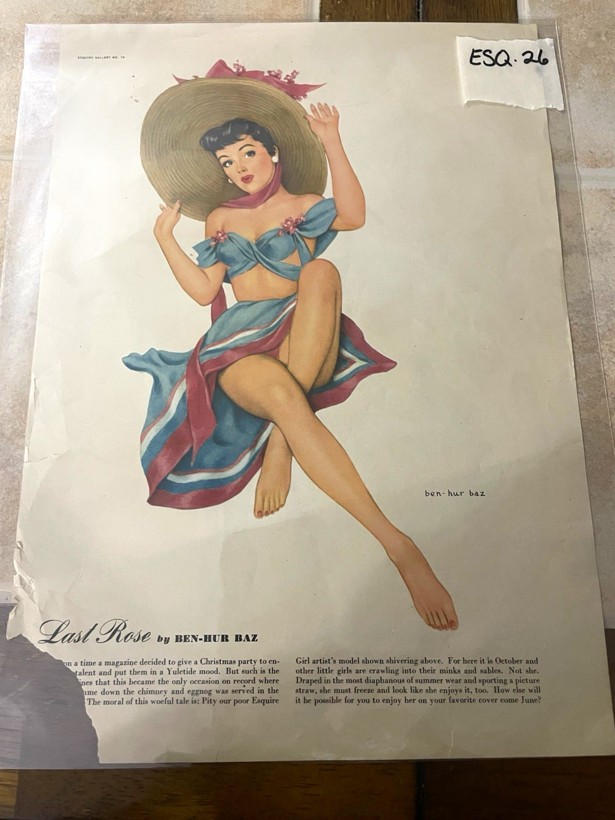 1947 Esquire Gallery 79 80 Last Rose Student Ben-Hur Baz Willis De Mers