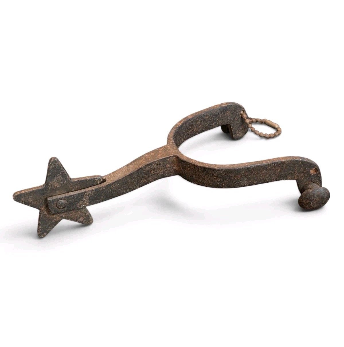 Vintage Western Cowboy Spur 5 Point Star Rowel Iron Steel Single Antique Style