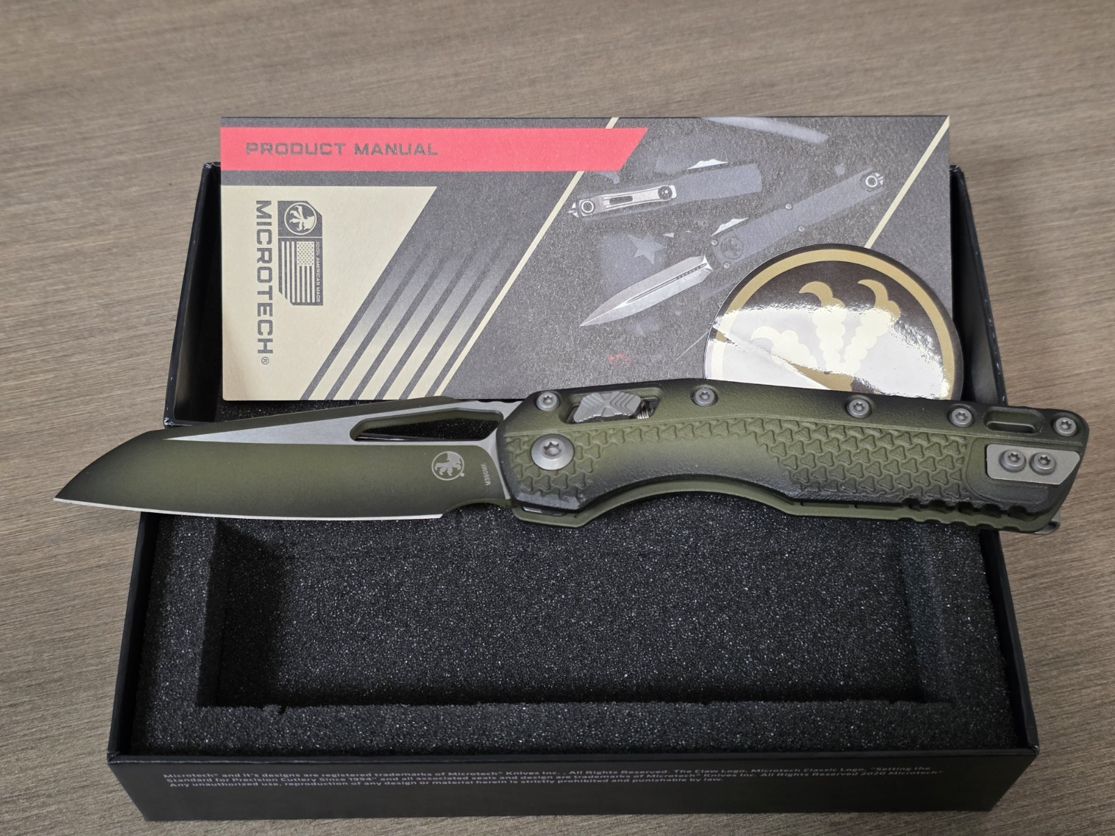 Microtech MSI S/E Faded Bazooka Green Cerakote Tri-Grip Polymer Std. 210T-1PMFBO