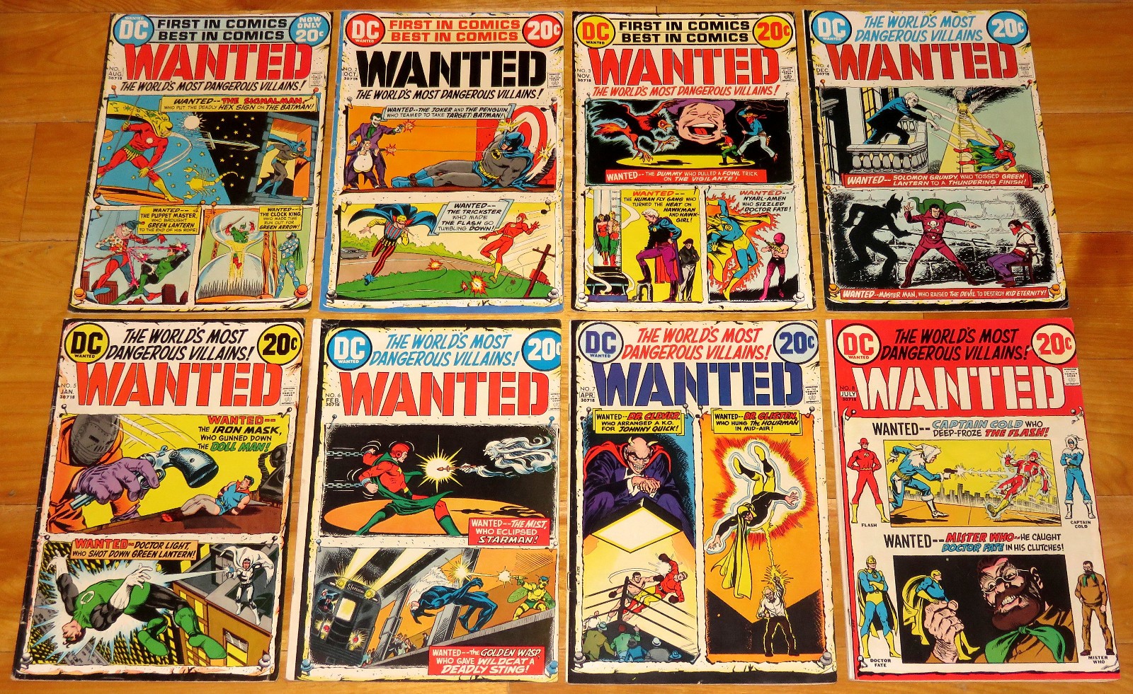 DC 1972-1973 WANTED: THE WORLD\'S MOST DANGEROUS VILLAINS Full Set No. 1-9 HOT