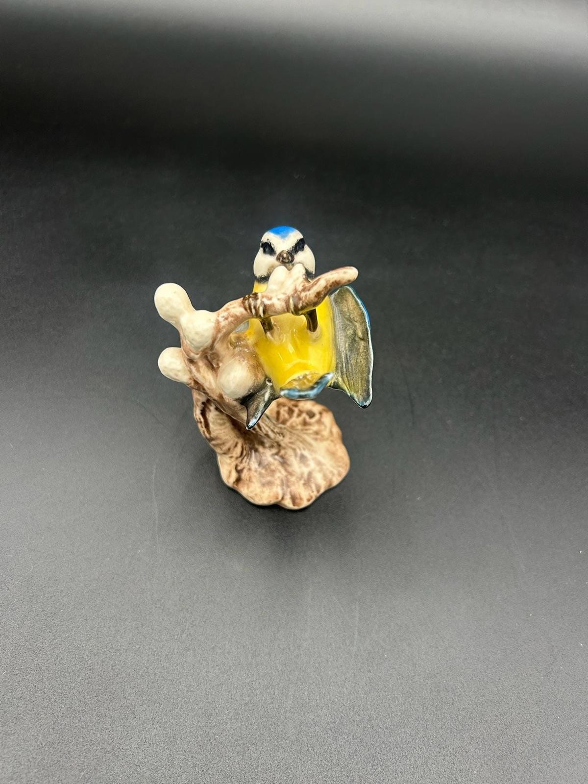 Goebel Bird Figurine “Blue Titmouse” – Gloss Finish Porcelain Collectible