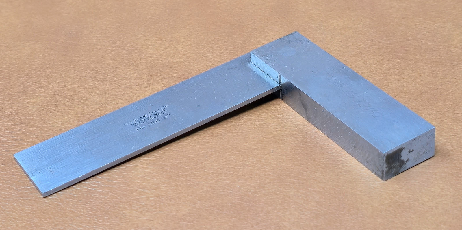 Fine Vintage Lufkin No. 166 - 3” Hardened Steel Square Machinist Tool Orig