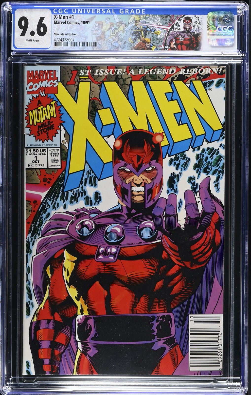X-Men 1 CGC 9.6 Magneto cover NEWSSTAND (the rarest edition) Marvel Comics 1991