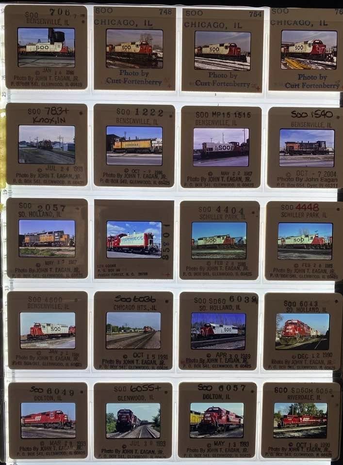 Original & Duplicate Railroad Slides: Soo Line