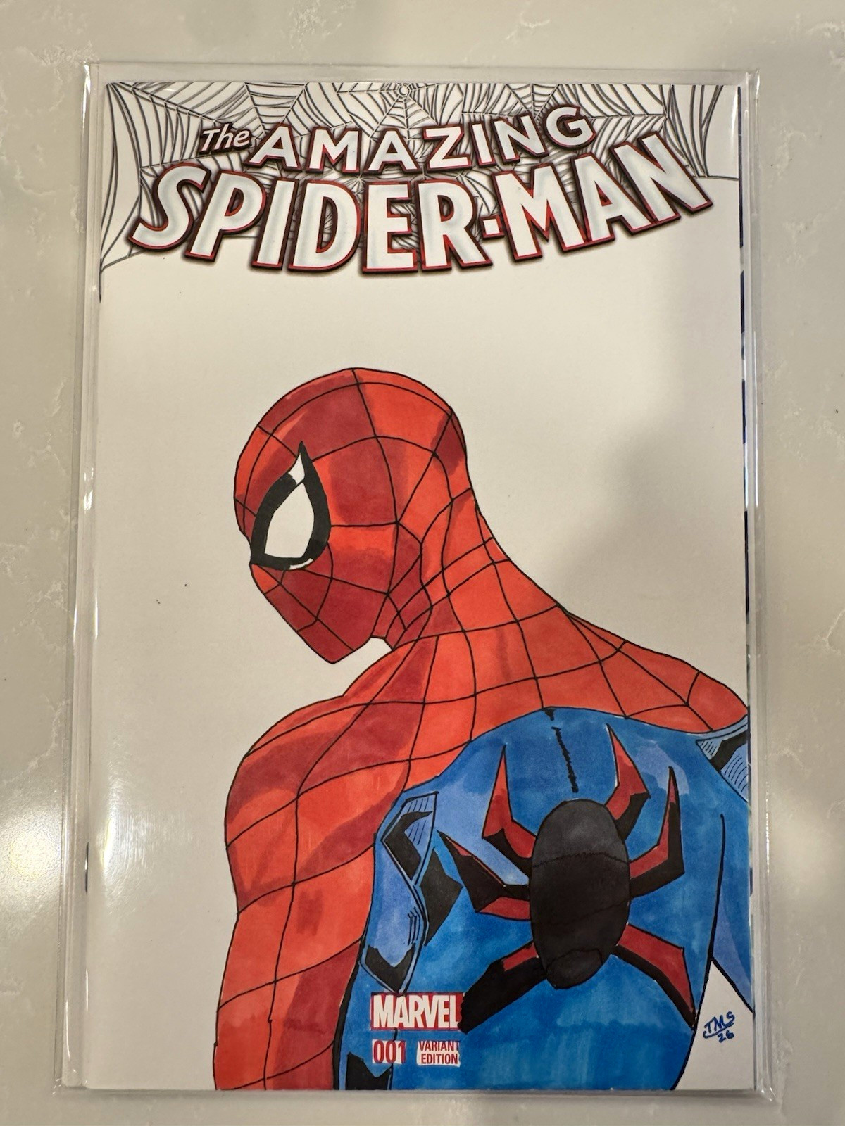 Amazing Spiderman Blank Comic Custom Original Sketch