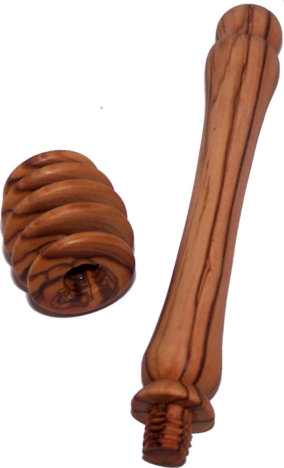 Organic all Natural handcrafted olive wood honey dipper - 2 pieces ( length 6\