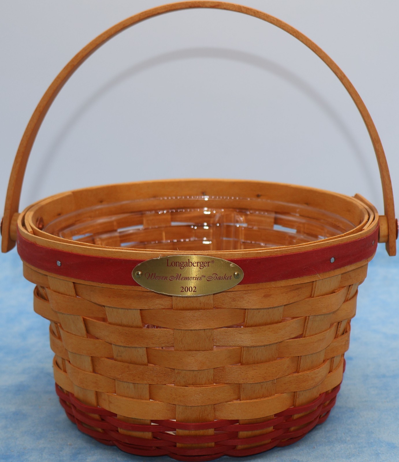 Longaberger 2002 Woven Memories Basket Protector Judy Carmen Gary Signed