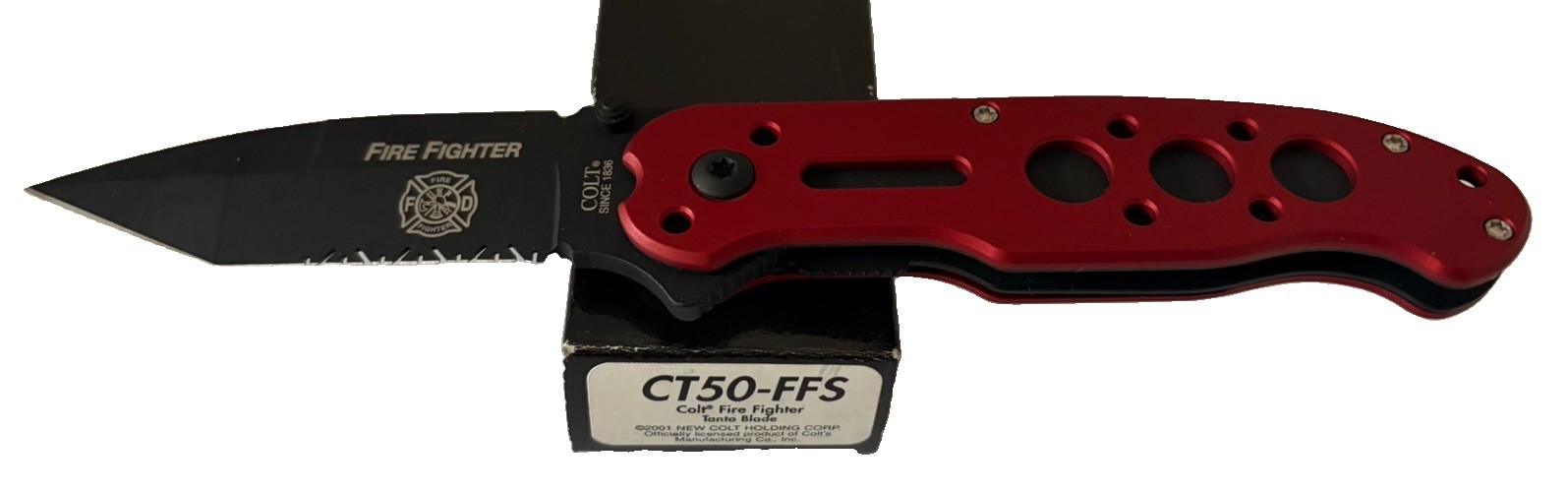 Colt CT50-FFS Fire Fighter Tanto Knife Solingen Germany Serrated NOS Box 2000