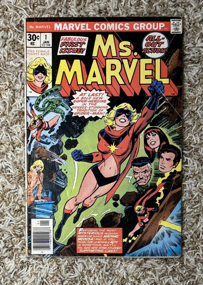 Ms. Marvel #1 * 1st app in costume Carol Danvers * 1977 * GD/VG to VG