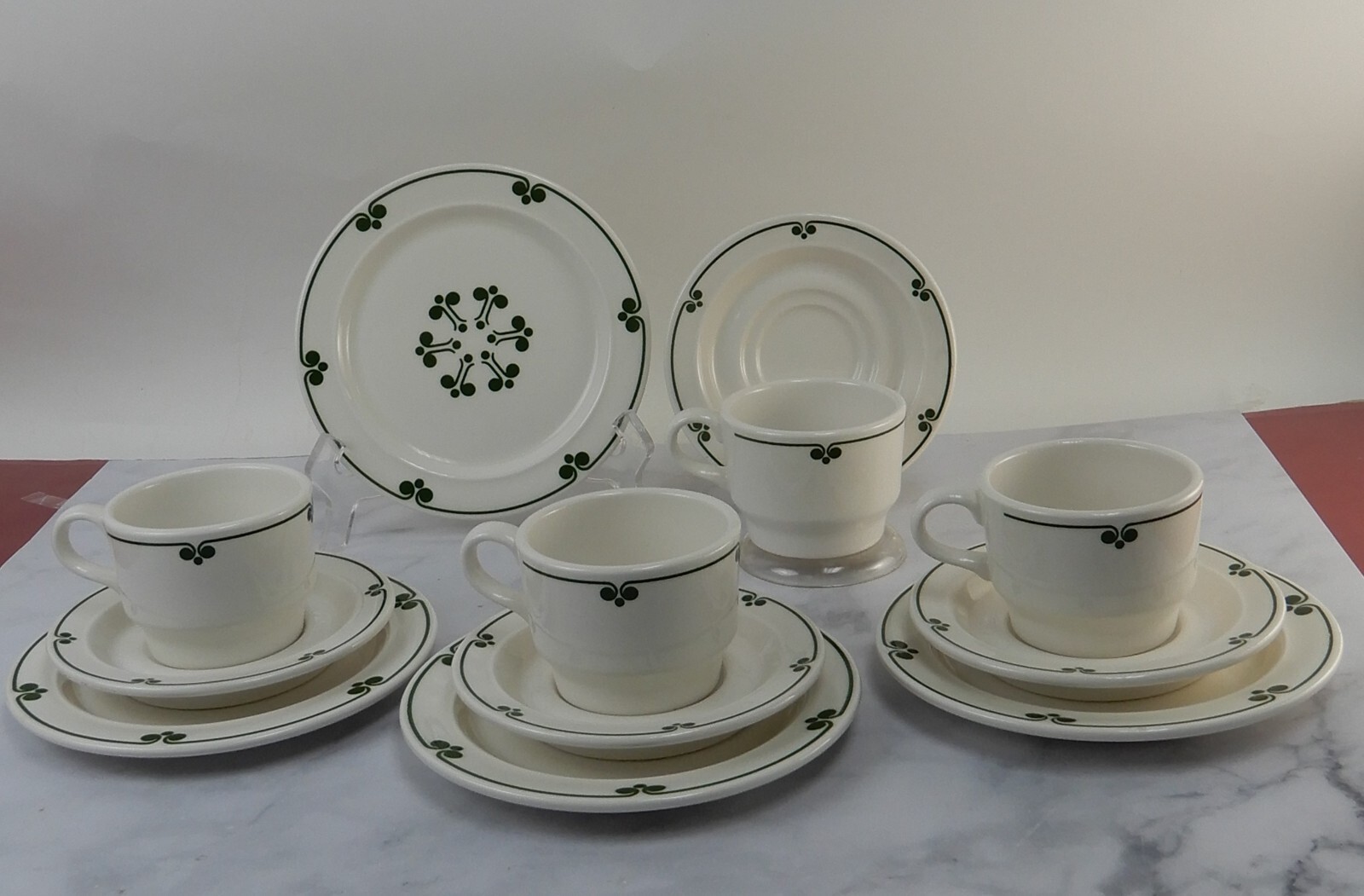 Vintage Shenango China Ware New Castle, Pa Set of 4 Cups,4 Saucers,4 Plates