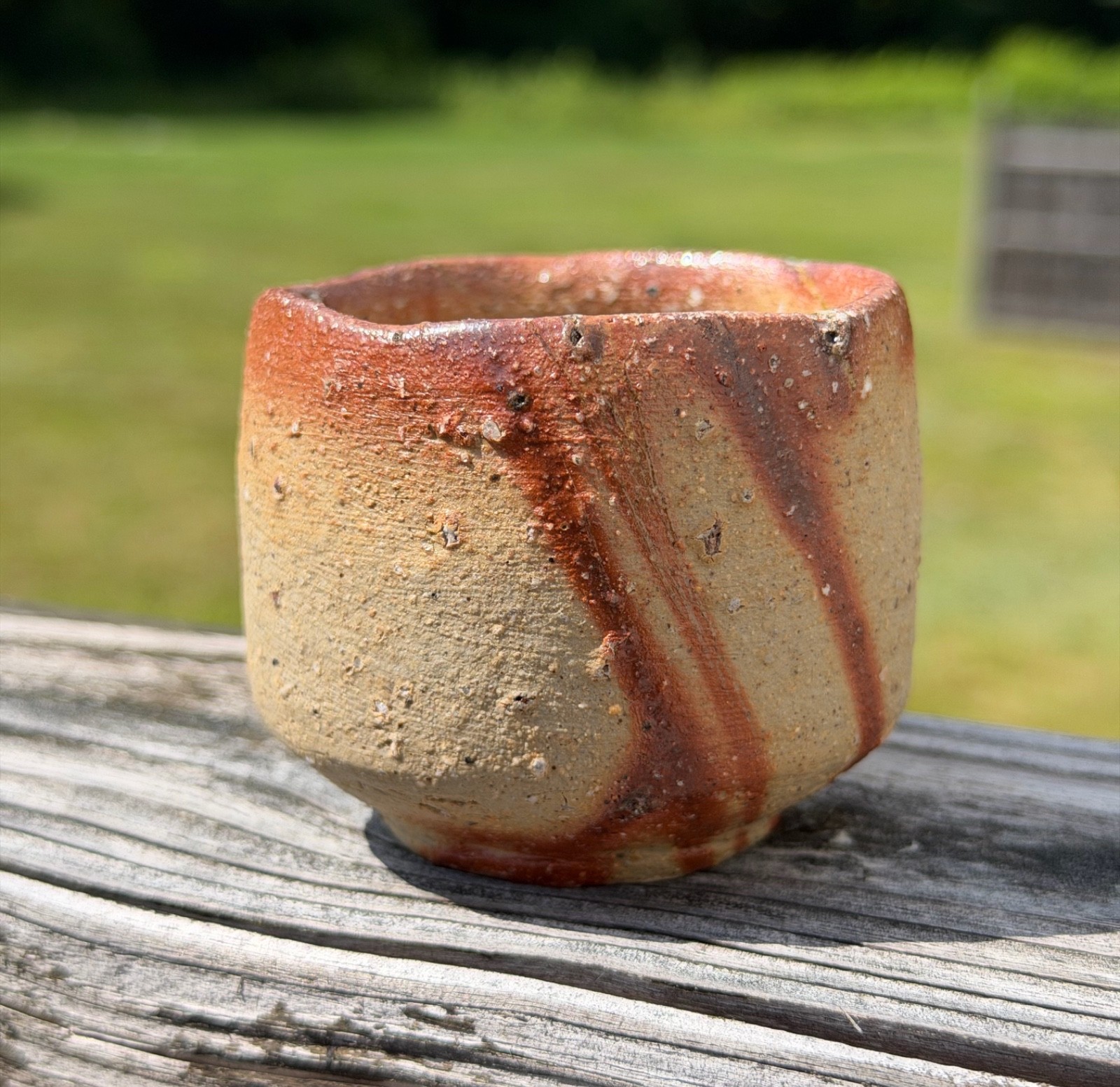 Bizen Ware Guinomi Sake Cup by Takashi Baba Bizen Ware Guinomi Sake Cup by Takashi Baba