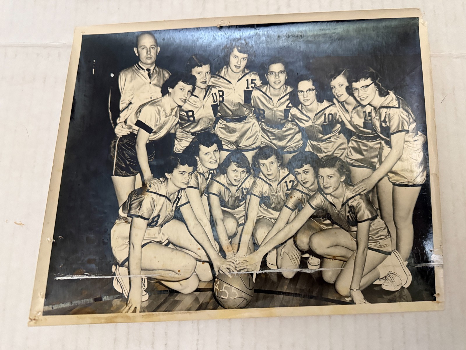 c.1950\'s Boone Iowa High School Girls Basketball Team Photograph
