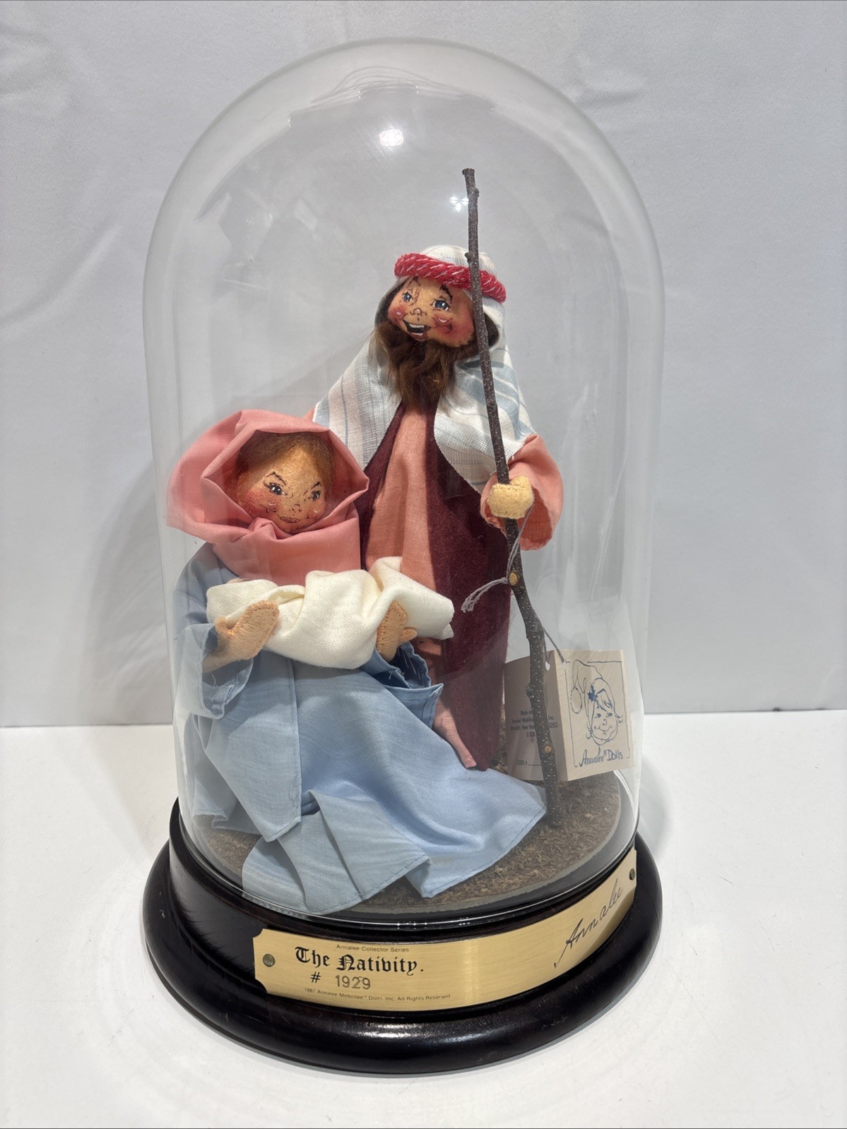 Rate Vintage Annalee Collector’s Series 1987 Nativity Dolls In Glass Dome #1929 Rate Vintage Annalee Collector’s Series 1987 Nativity Dolls In Glass Dome #1929
