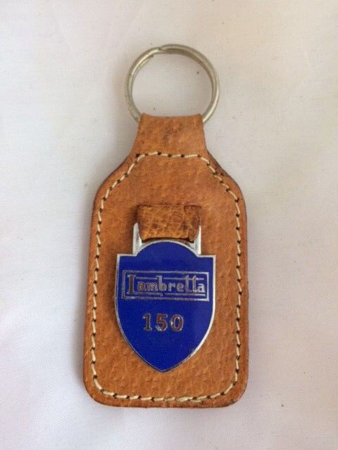Vintage Leather Key Ring, Key Fob, Lambretta 150 New Old Stock