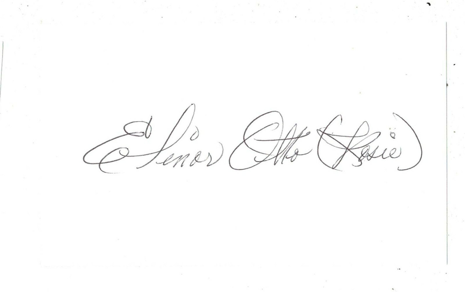 Elinor Otto Rosie The Riveter Autographed Signed Index Card AMCo COA 11193