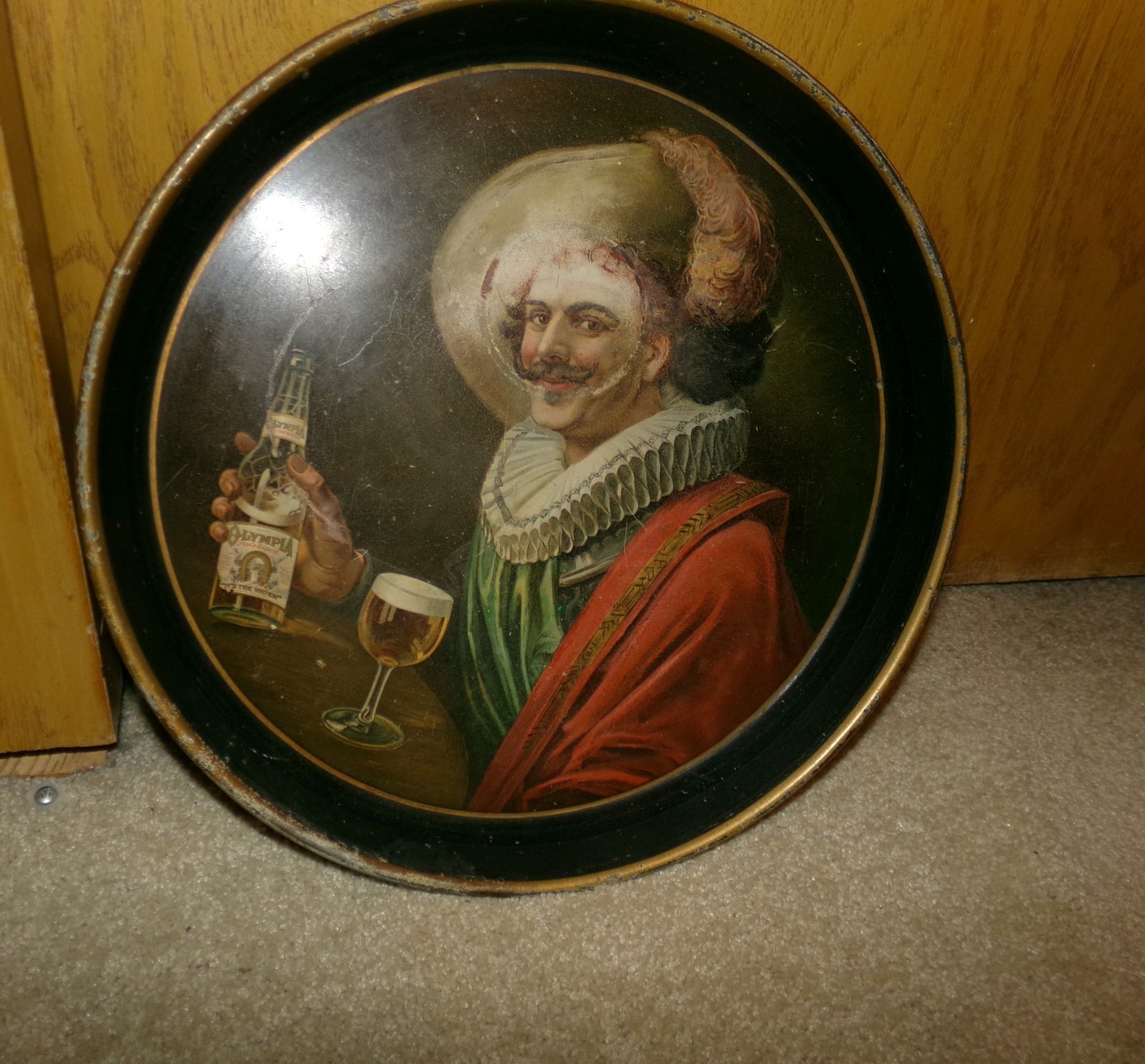 pre-pro OLYMPIA beer Cavalier tray WASHIGNTON (Chas. Shonk)